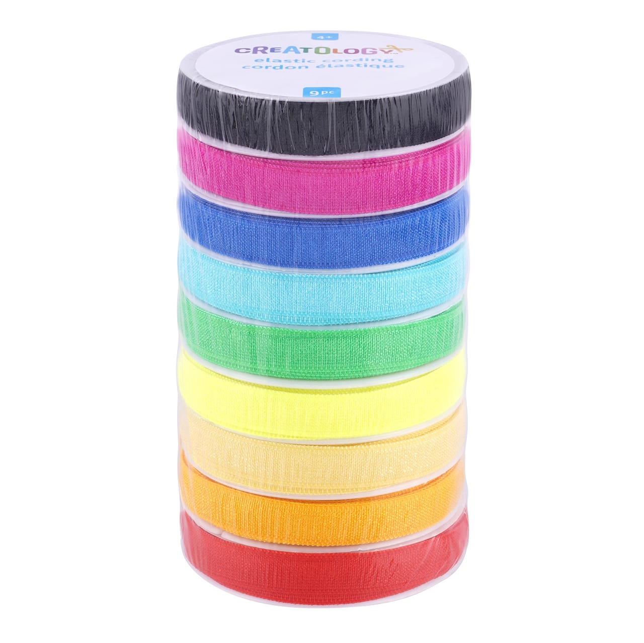 12 Packs: 9 ct. (108 total) 10mm Rainbow Mix Elastic Cording by Creatology™